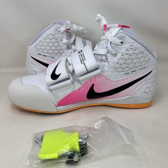 Nike Zoom Javelin Elite 3 Track Spikes White Pink Men’s Size 9 - Picture 5 of 8